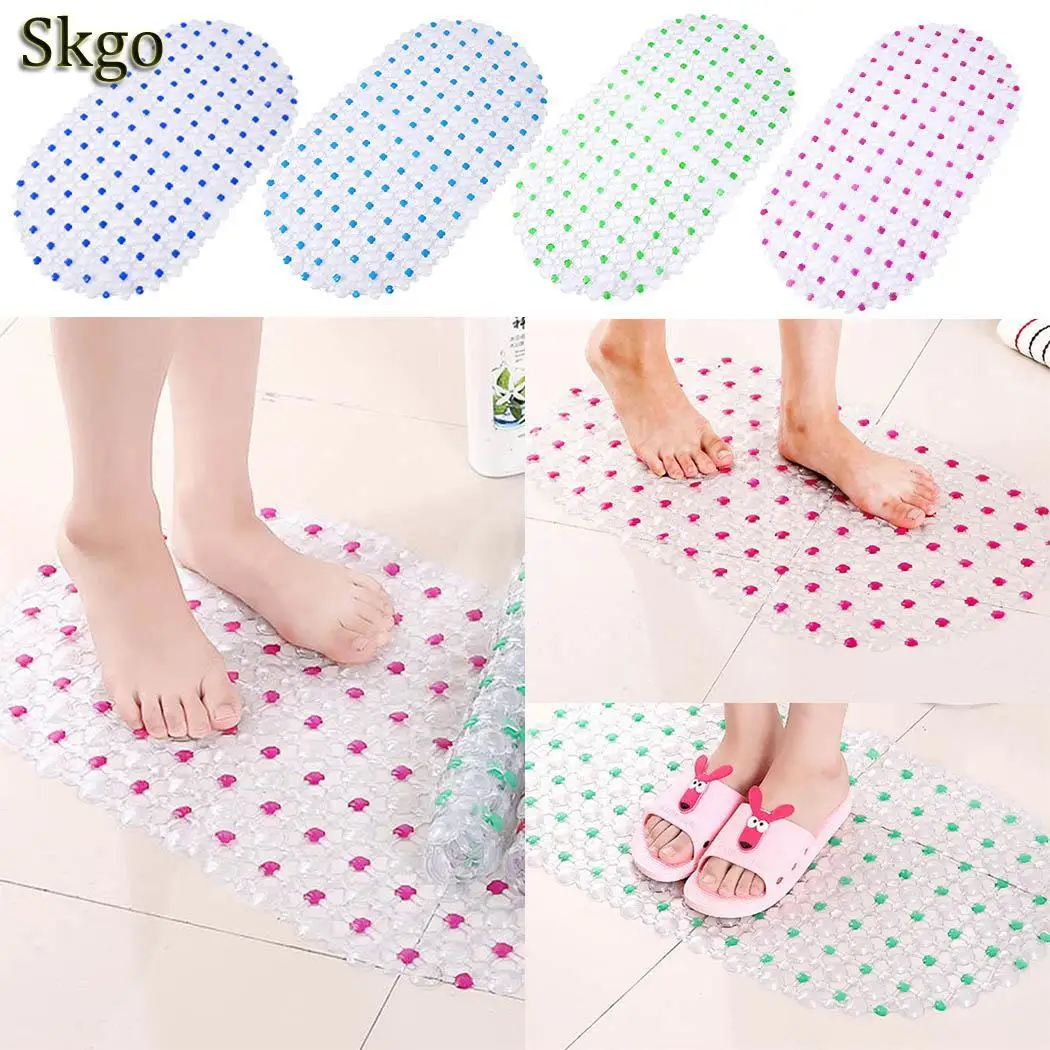 PVC Shower Bat Tub Carpet Safety Non Slip Mats With Suction Cups Extra-long Bubble Cushion Anti-slip Bath | Дом и сад