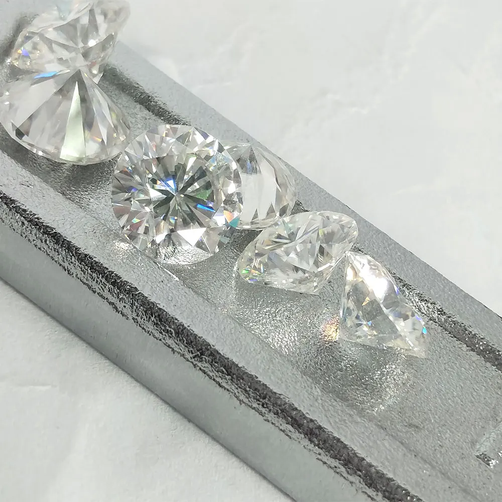 Круглый Блестящий Огранки 0.1ct карат 3 мм DF цвет Муассанит без огранки камень VVS1
