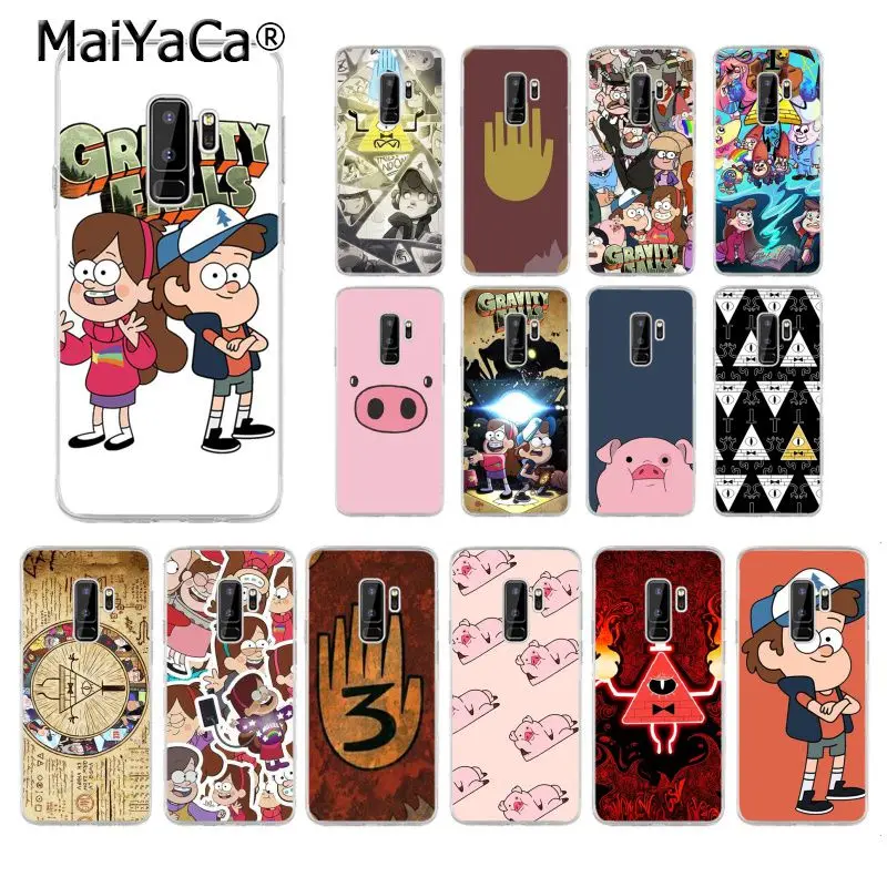 

MaiYaCa Cartoon Gravity Falls Anime Cover Black Soft Phone Case for Samsung Galaxy S9 plus S7 edge S6 edge plus S5 S8 plus case