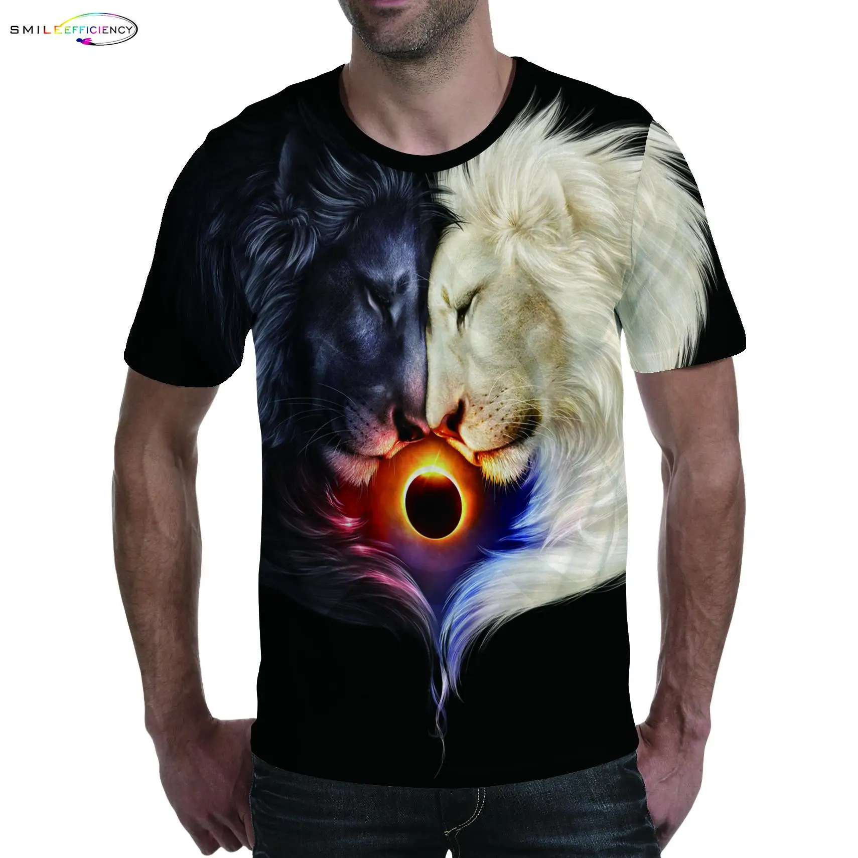 2019 Brand T-shirt Men Animal Lion 3d Funny T Shirts Mens Clothing Casual tshirt  Custom 3D Shirt