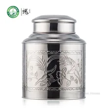 Большой размер емкость для чая из нержавеющей стали Caddy контейнер с двойная крышка 3500 мл