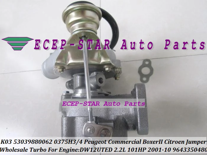 K03 53039880062 53039700062 9643350480 0375H3 0375H4 Turbo Turbocharger For Peugeot Commercial Boxer II For Citroen Jumper 01-10 DW12UTED 2.2L 101HP (2)