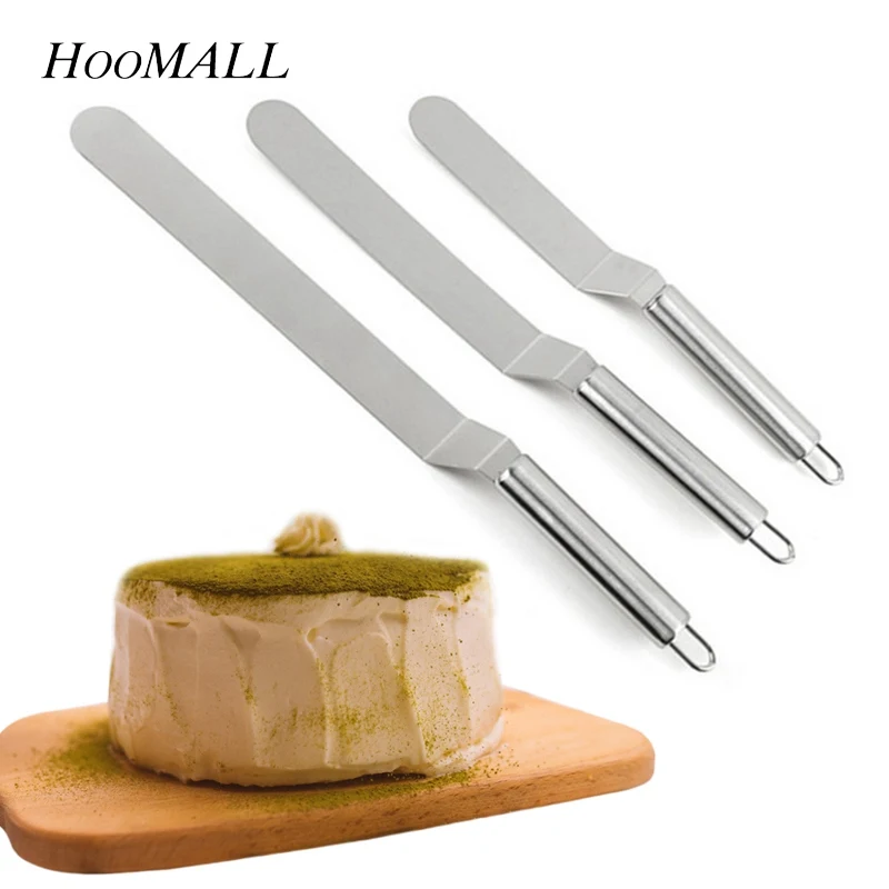 

Hoomall 6/8/10 Inches Cake Butter Stainless Steel Cream Spatula For Cake DIY Kitchen Baking & Pastry Tools Cake Decorating Tools
