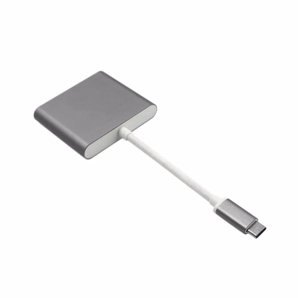 USB 3,1 Тип с разъемами типа C и HDMI USB 3,0 адаптер 3-в-1 PD зарядная станция Поддержка 4K HDMI конвертер кабель для Apple Macbook