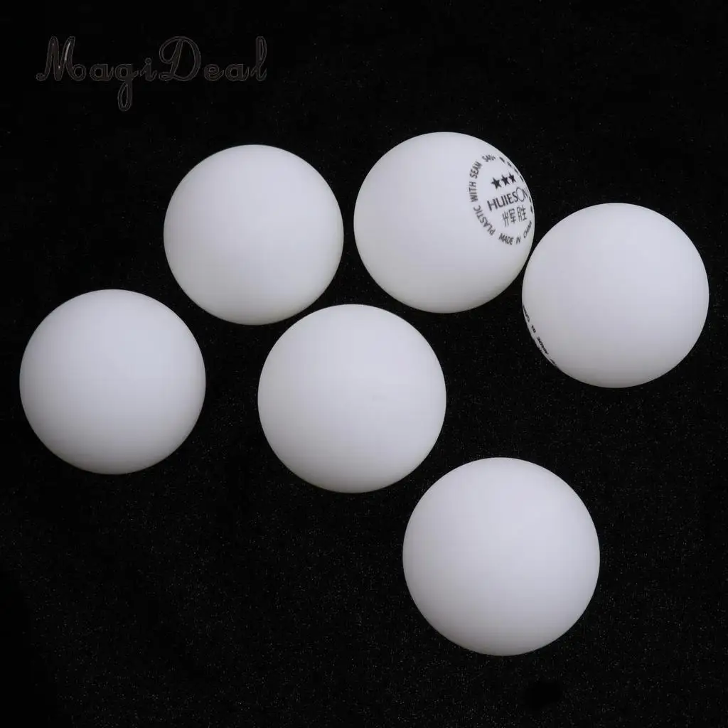 MagiDeal 6 Pieces 3-Star 40+mm Table Tennis Balls for Advanced Training / Competition
