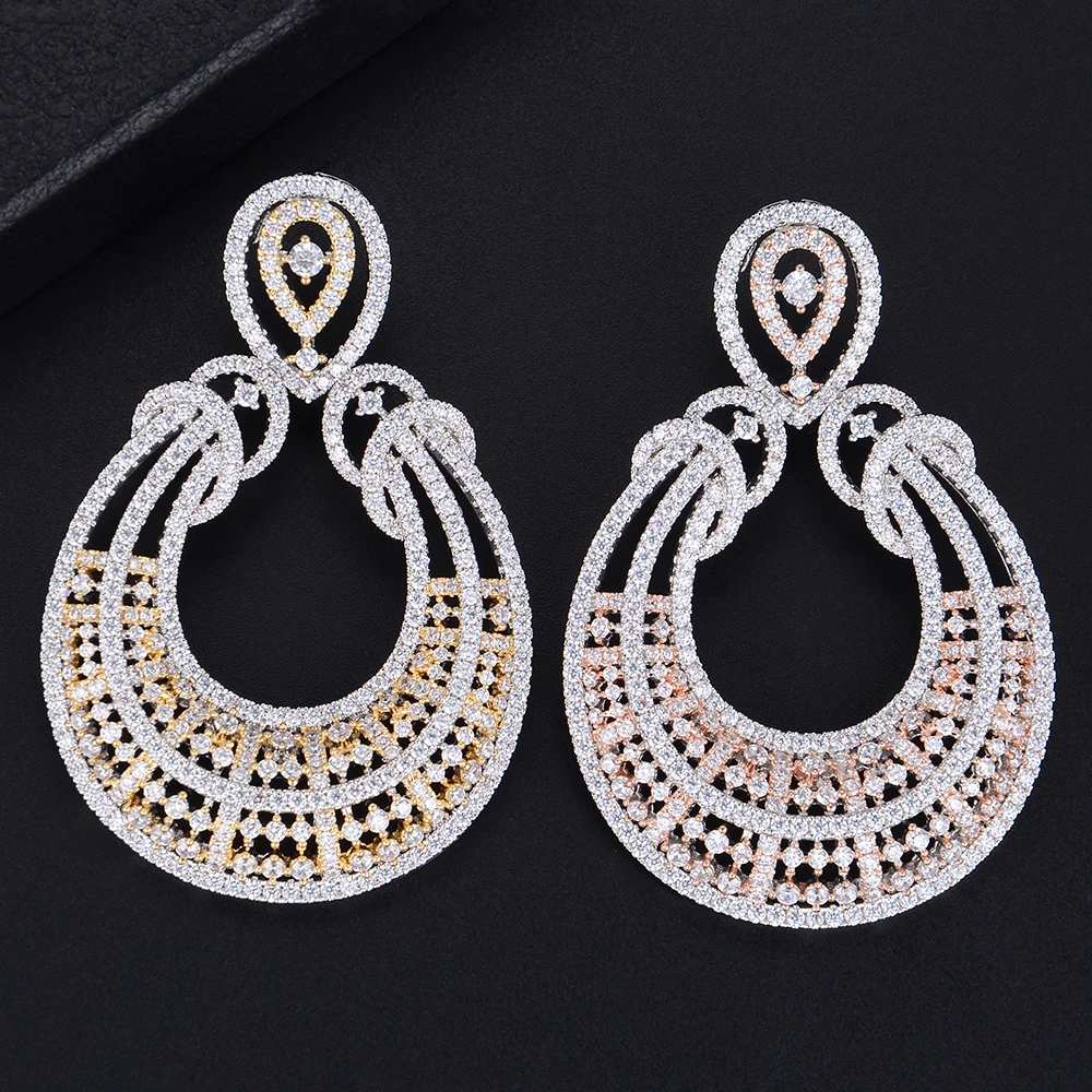 

missvikki Bohemia Style Sweet Romantic Women Bridal Wedding Jewelry Round Pendant Earrings for Ladies Anniversary Daily Life