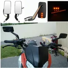 M10/M8 10 мм светодиодный светильник для мотоцикла с сигналом поворота, боковое зеркало заднего вида для Honda Kawasaki Suzuki Street Naked Cruiser на заказ