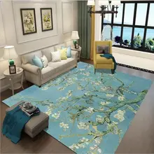 Boreal Европейский Стиль Цветы 3D печать Противоскользящий ковер большого размера диван Настольный коврик для чая коврик рождественские украшения