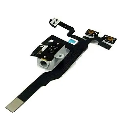 

For iPhone 4S Handsfree Audio Jack Volume Switch Flex Headphone Cable WHITE/BLACK
