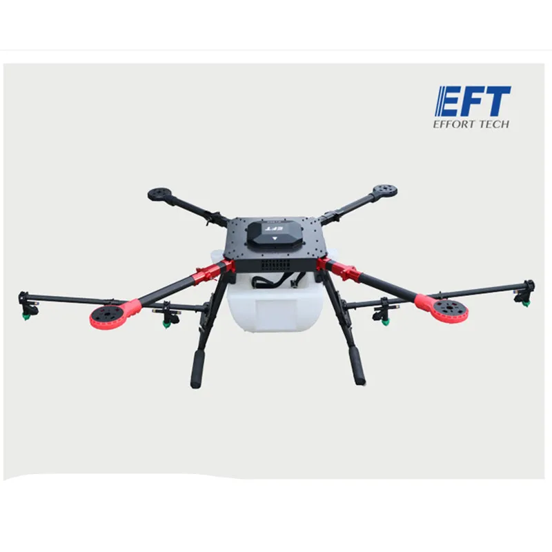 EFT 10KG / 10L spraying gimbal system 1300mm Wheelbase Folding Quadcopter Spray pump Agriculture drone 4 -axis