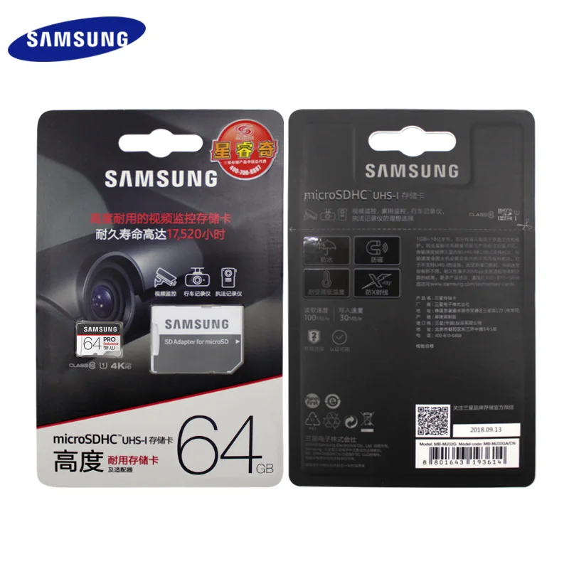  SAMSUNG Microsd 32GB Micro SD Card SDHC Class 10 64GB 128GB SDXC PRO Endurance High Quality C10 UHS