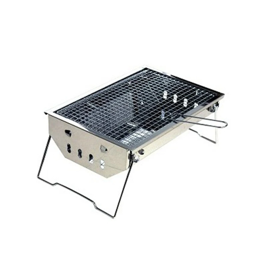

40*27*18CM Ultra-Light Portable Outdoor Picnic/Hiking/Camping Stainless Steel BBQ Barbecue Stove Foldable Charcoal Grill SES0024