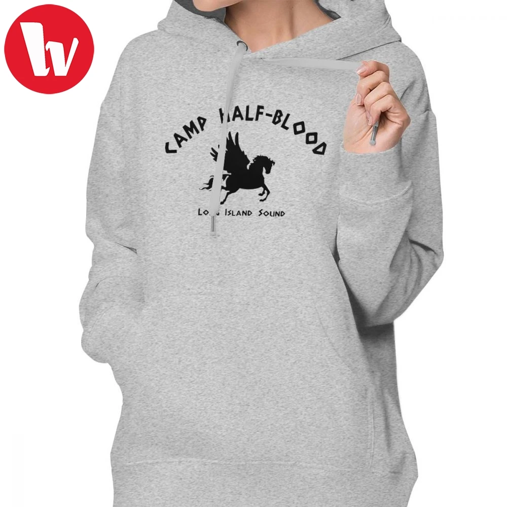 

Percy Jackson Hoodie Camp Half Blood Hoodies Street wear Sweet Hoodies Women Printed Cotton White Long-sleeve Pullover Hoodie