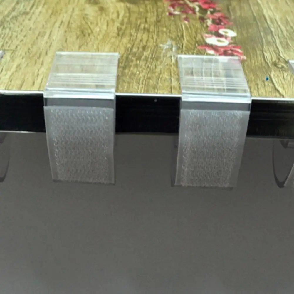 

12PCS Plastic Table Skirt Clip with Hook & Loop Elastic Retaining Clamp for Table Cover