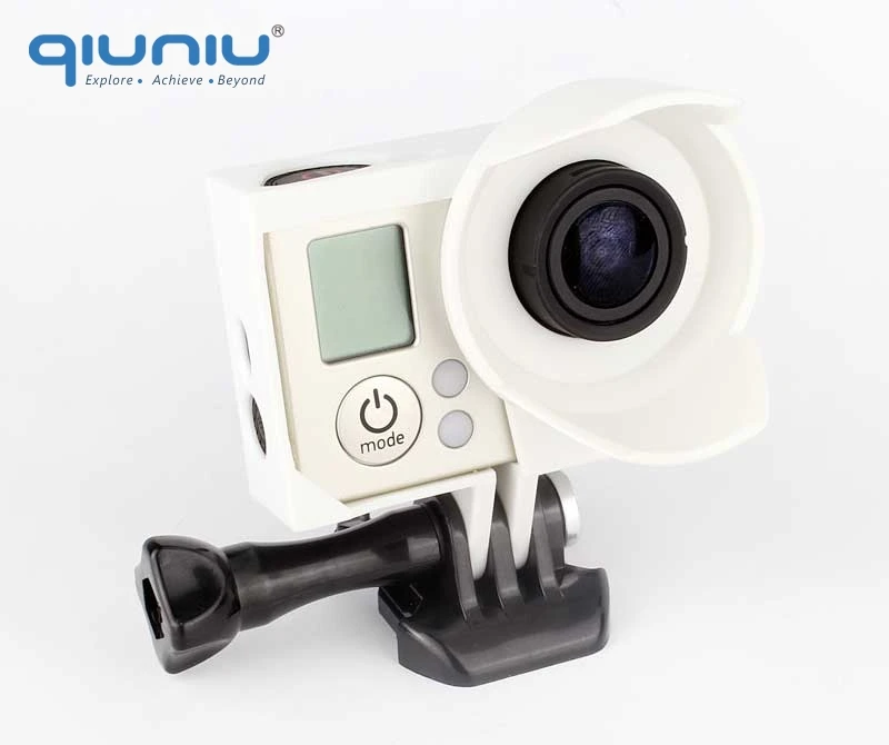 QIUNIU для GoPro Border Frame корпус крепление солнцезащитный чехол с защитой от солнца бленда с объективом освещение капота щит для GoPro Hero 4 3+ 3