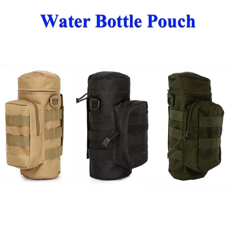 

Tactical Military Kettle Pouch Water Bottle Bag Outdoor Hiking Camping Kettle Bag Climbing Traveling Bottle Bag With 7 Colors