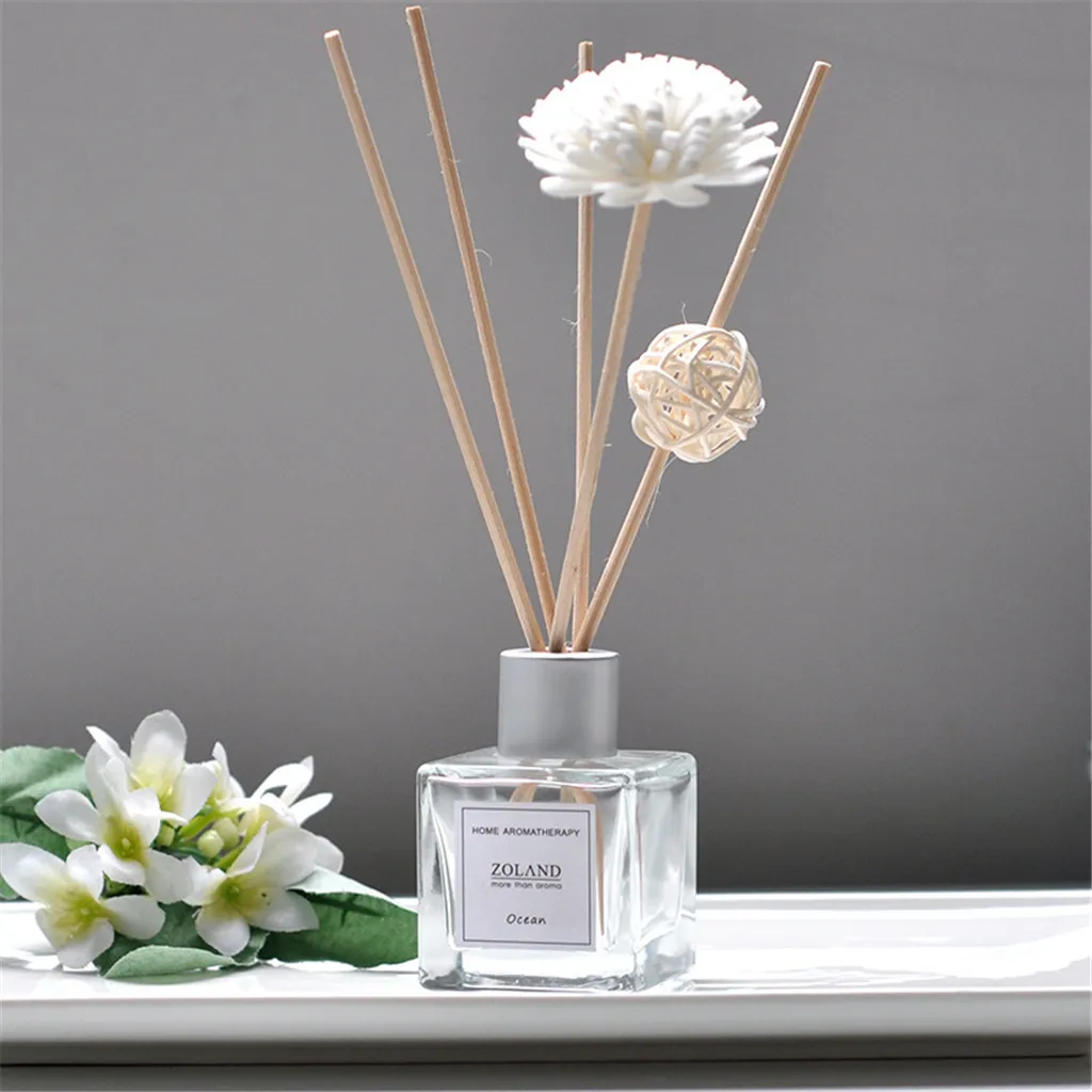 50ML Reed Oil Diffusers with Natural Sticks, Glass Bottle and Scented