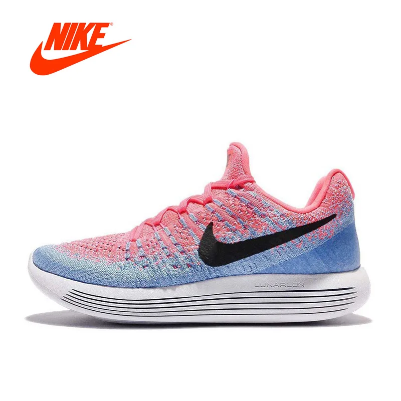 Original New Arrival Official Nike LUNAREPIC LOW FLYKNIT Women's Breathable Running Shoes Sports Sneaker