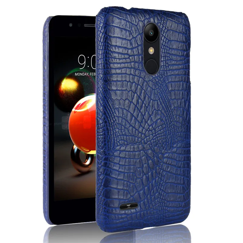 Для LG K8 2018 LV3 MS210 чехол с крокодиловым узором Жесткий ПК + обложка на заднюю панель