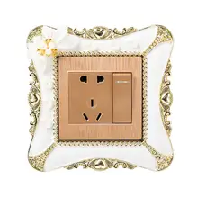 Sticker Wall-Light Socket Flower-Switch Square-Cover 1pc Pearl Bedroom Home