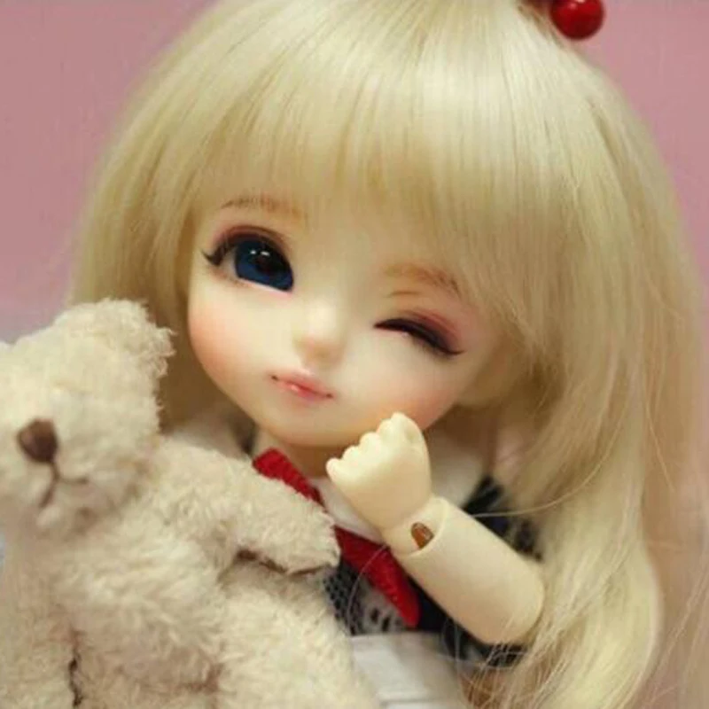 

Free Shipping 1/8 BJD Doll BJD/SD Cute LOVELY Yellow Luna Resin Joint Doll For Baby Girl Gift Present