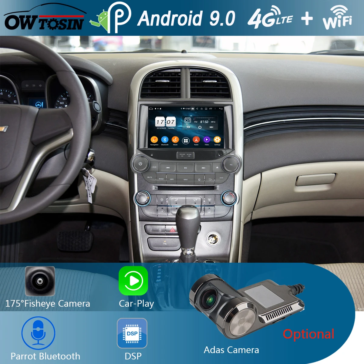 Sale 8" IPS Octa Core 4GB RAM+64GB ROM Android 9.0 Car DVD Radio GPS Navi For Chevrolet Malibu 2012 2013 2014 2015 2016 DSP CarPlay 1 Sale 8" IPS Octa Core 4GB RAM+64GB ROM Android 9.0 Car DVD Radio GPS Navi For Chevrolet Malibu 2012 2013 2014 2015 2016 DSP CarPlay 1