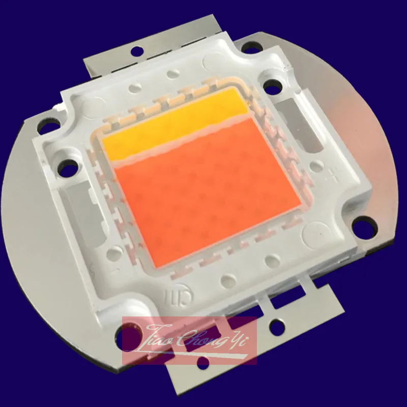 50 Вт светодиодный чип для выращивания, 80% полный спектр 380-840nm, 20% теплый белый светильник, люменов, высокая PPFD для выращивания растений в помещении