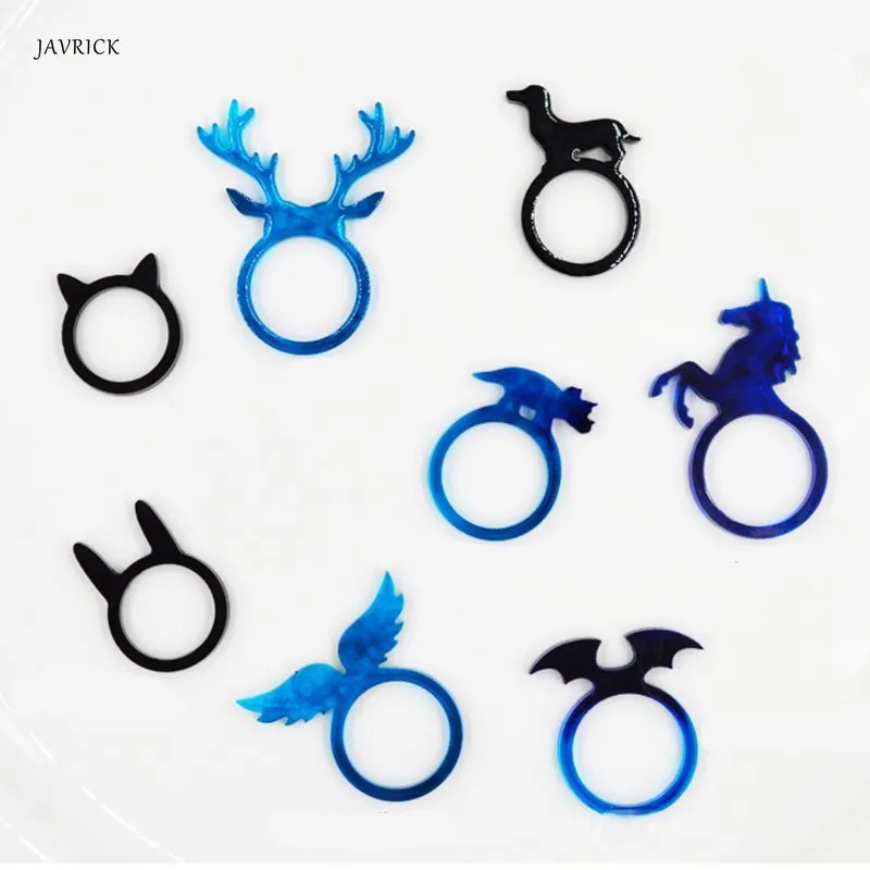 

8Pcs Animal Ring UV Resin Silicone Mold Jewelry Pendant Resin Casting Mold Jewelry Making Accessories