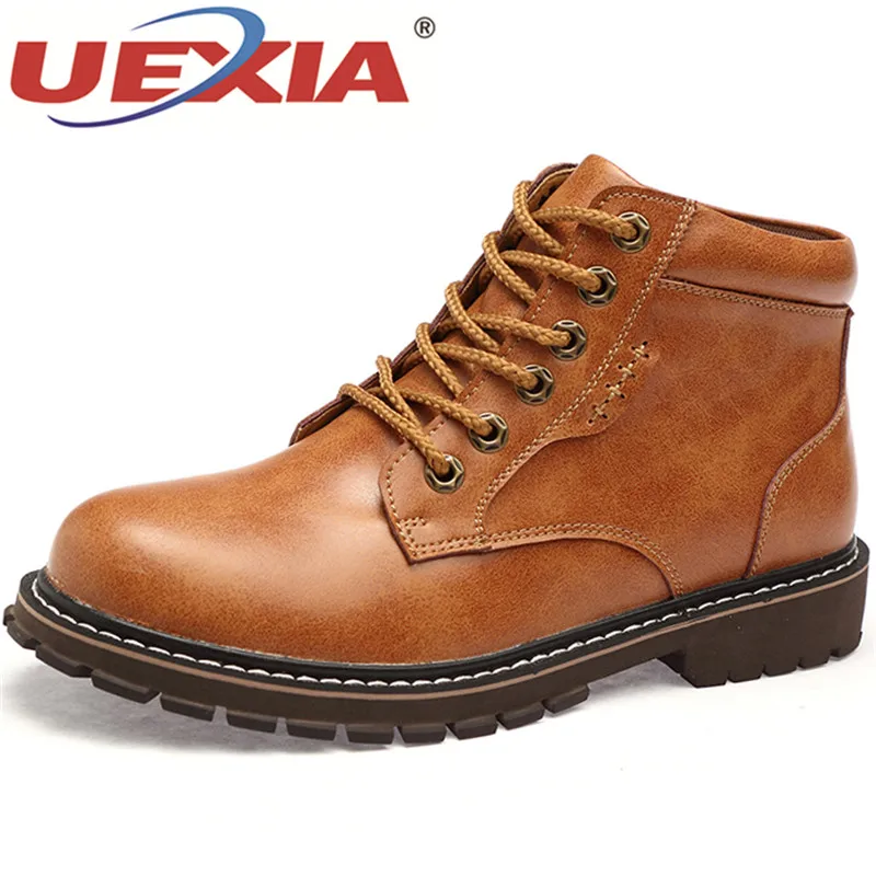 

UEXIA Handmade 2018 Men Boots Fashion Martin Boots Snow Boots Outdoor Casual Cheap Timber Boots Autumn Winter Shoes Chelsea