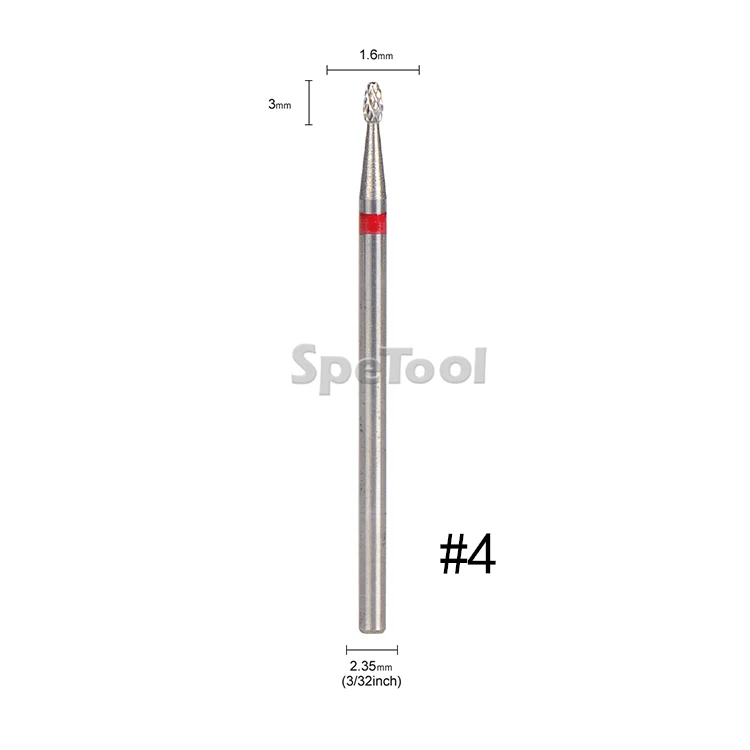 SpeTool 6 форм, вольфрамовое твердосплавное сверло для ногтей, инструмент для дизайна ногтей, аксессуар для электрического маникюрного станка, удаляющий гель