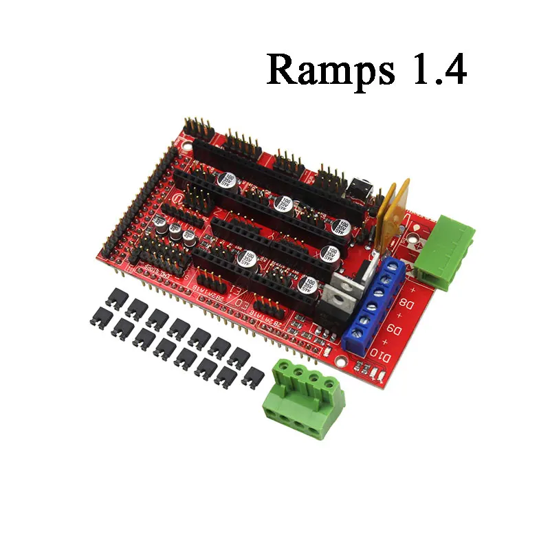 Для Arduino 3d Принтер Комплект Mega 2560 R3+ RAMPS 1,4 контроллер+ lcd 12864+ 6 концевой выключатель Опора+ 5 A4988 шаговый драйвер