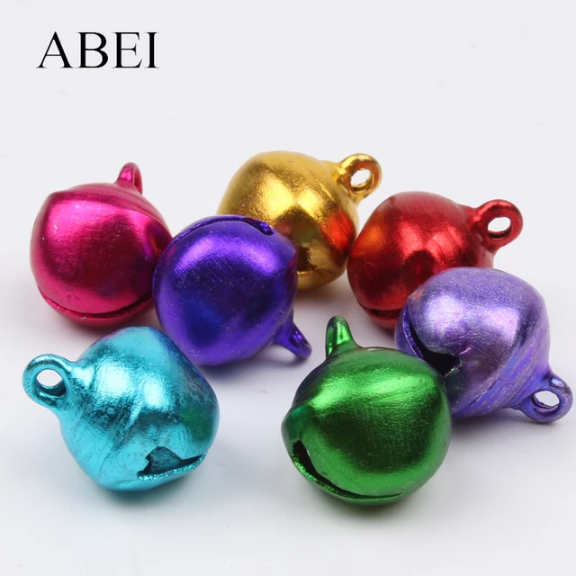 Cuentas sueltas de colores mezclados para decoración de fiestas, cascabeles  pequeños de 6mm-14mm para decoraciones de árboles de Navidad, 30-200  unidades - AliExpress