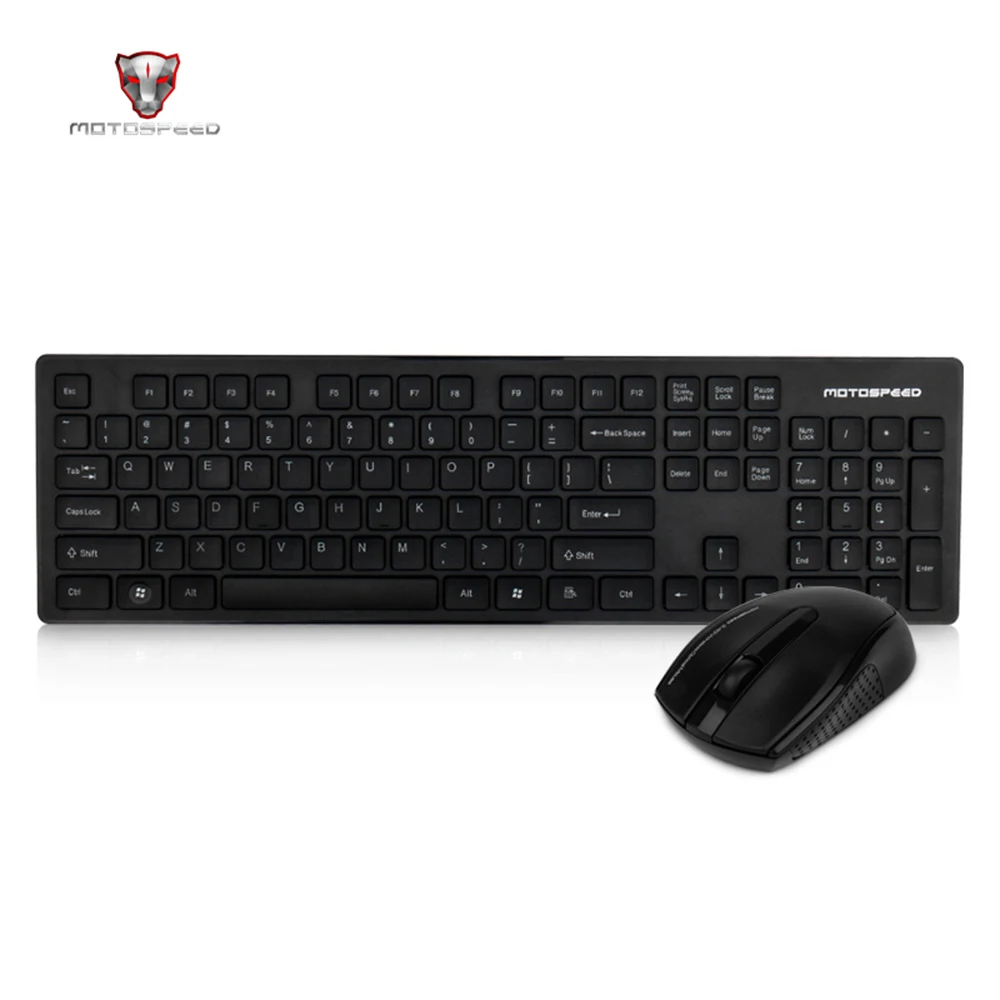 

Official Motospeed G4000 2.4G Wireless Keyboard And Mouse Combo USB 2.0 1000DPI Mouse Ergonomics 104 Keys 10 meters