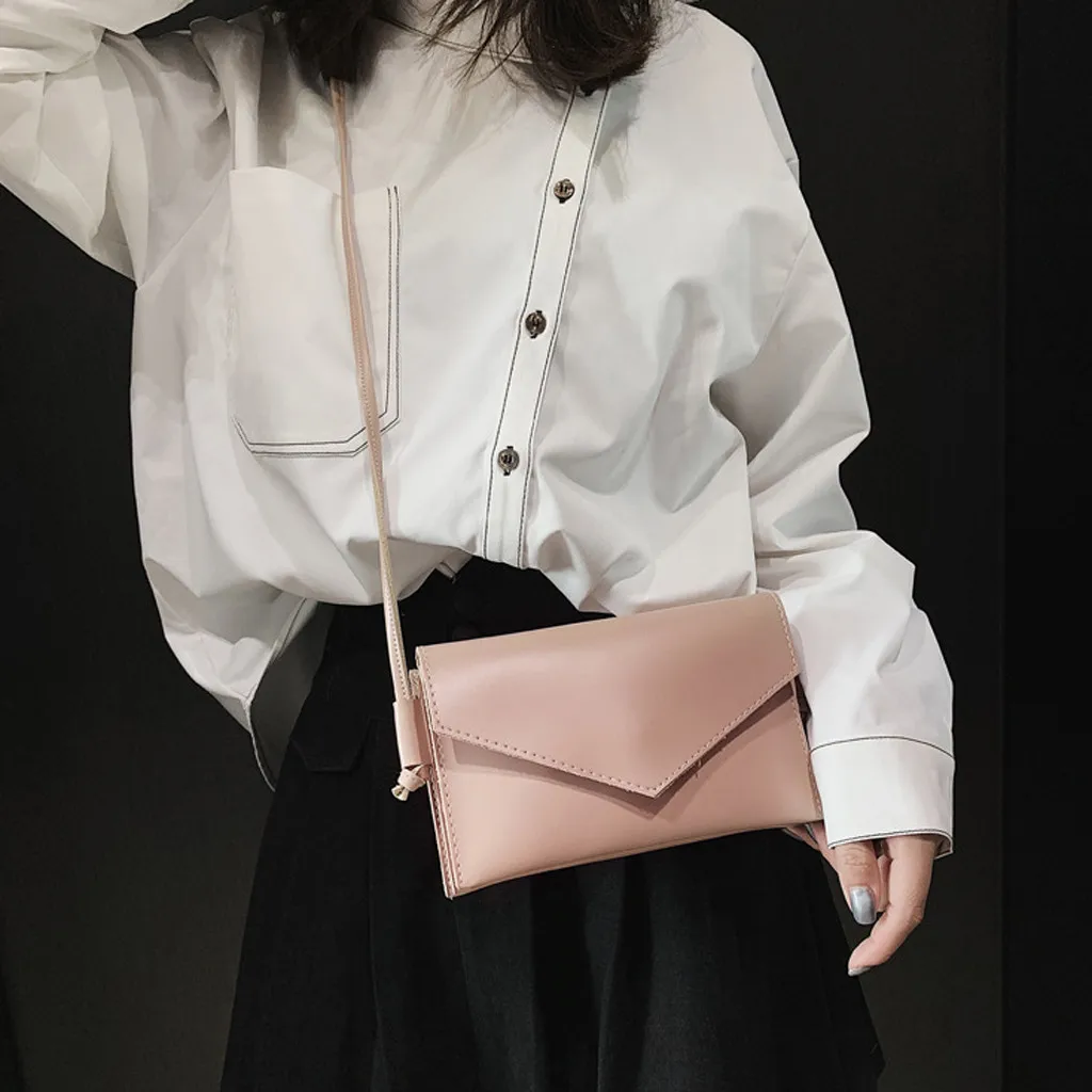 

Women's Bags Trendy Solid Color Shoulder Bags Ladies Simple Multi-function Hand pack Crossbody bale Females PU Leather Handbags