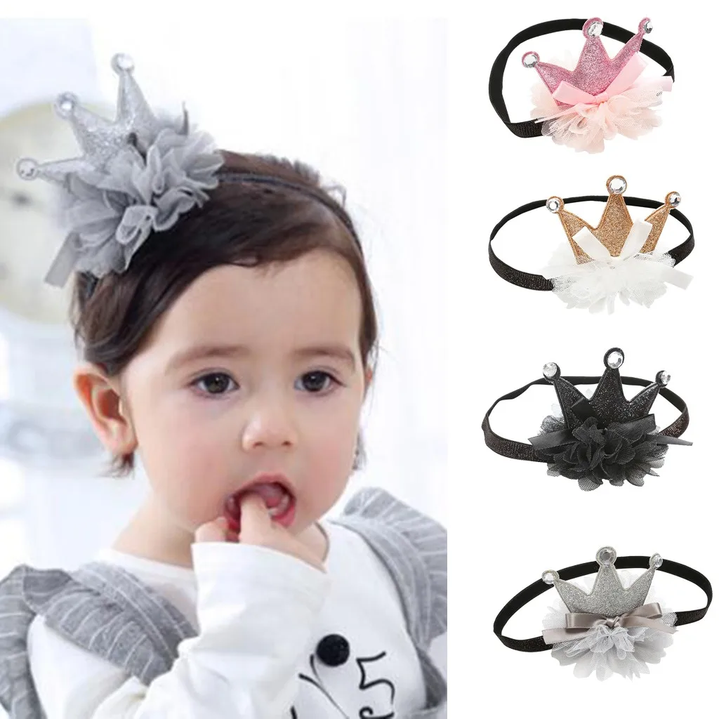 

Fashion Beauty baby Crown Hair Accessory headband Cute Sweet Kids Girls Baby Headband Bring Crown Hair Band Birthday Girl @30
