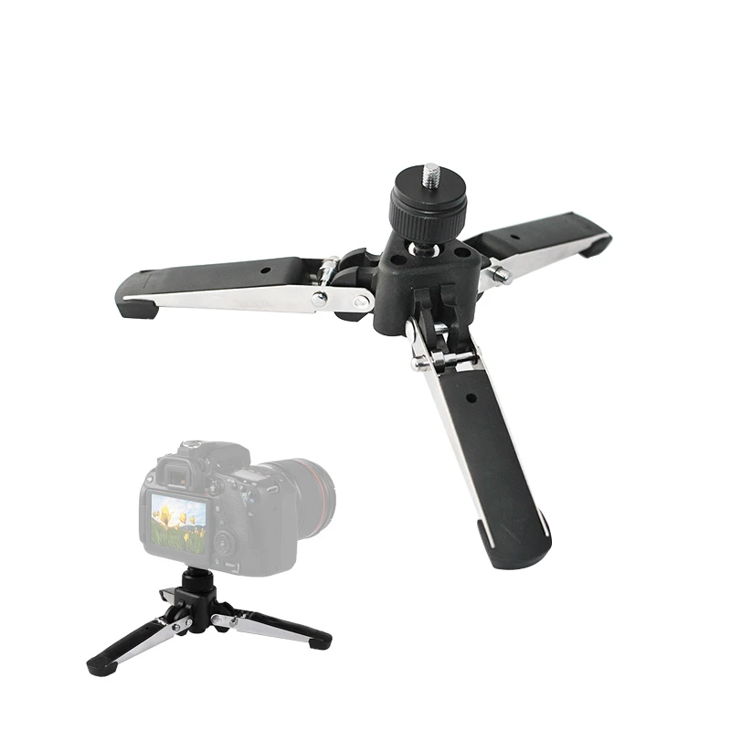 360 Degree Universal Stand Three Feet Support Stand Tripod Base for 1/4 Monopod Video Holder for Go