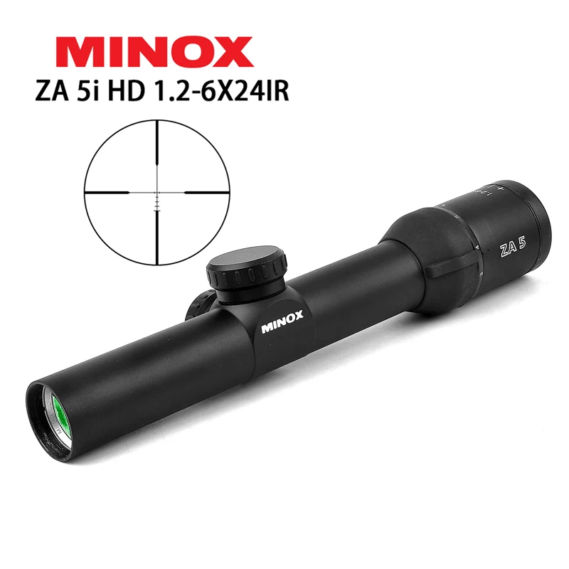 

MINOX HD ZA5I 1.2-6x24 IR Tactical Riflescope Hunting Scopes For AK47 AR15 M4 Caza Oxota Sniper Gear Air Soft Rifle