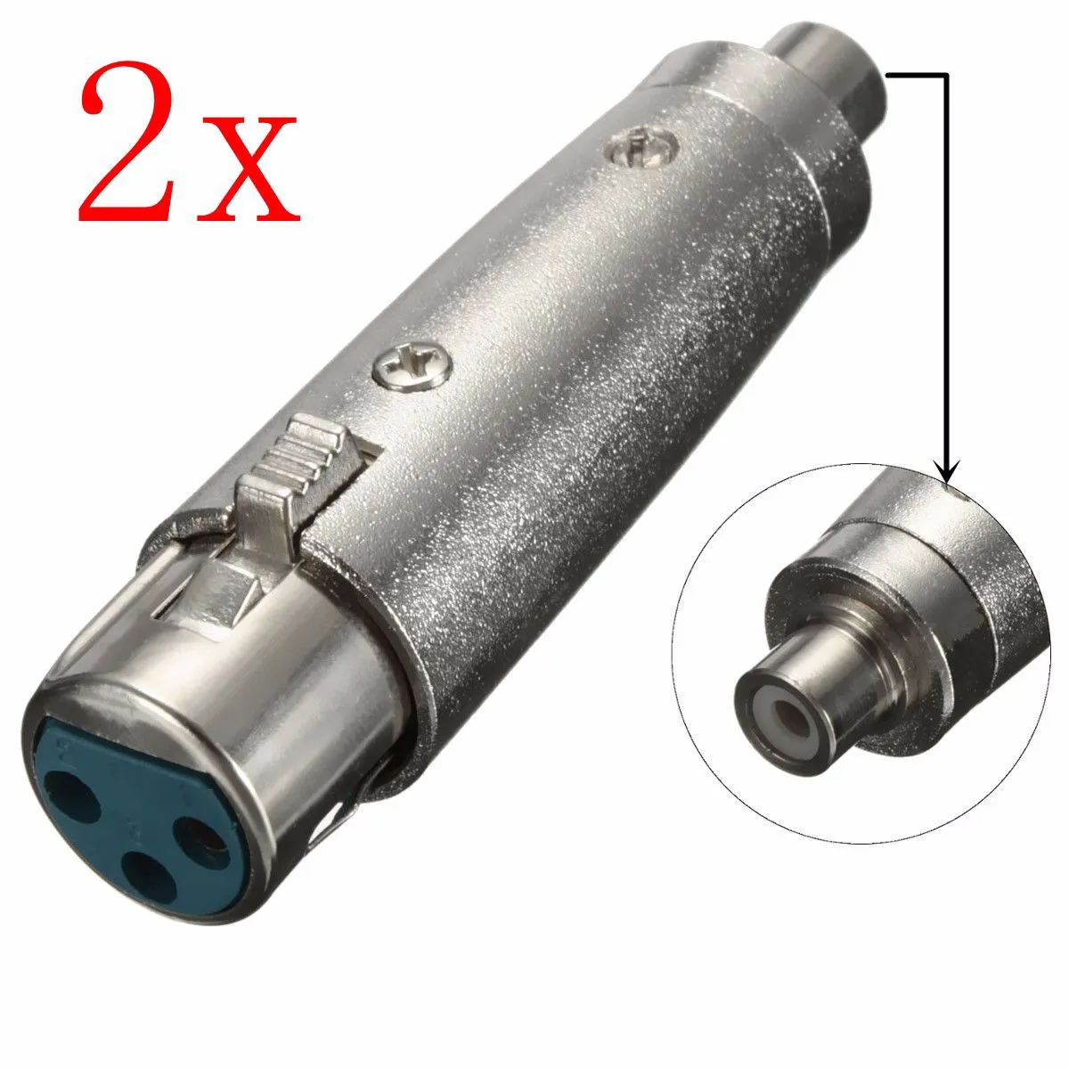 2pcs 3 Pin XLR Female to Female RCA Phono Socket Mic Cable Mixer Audio