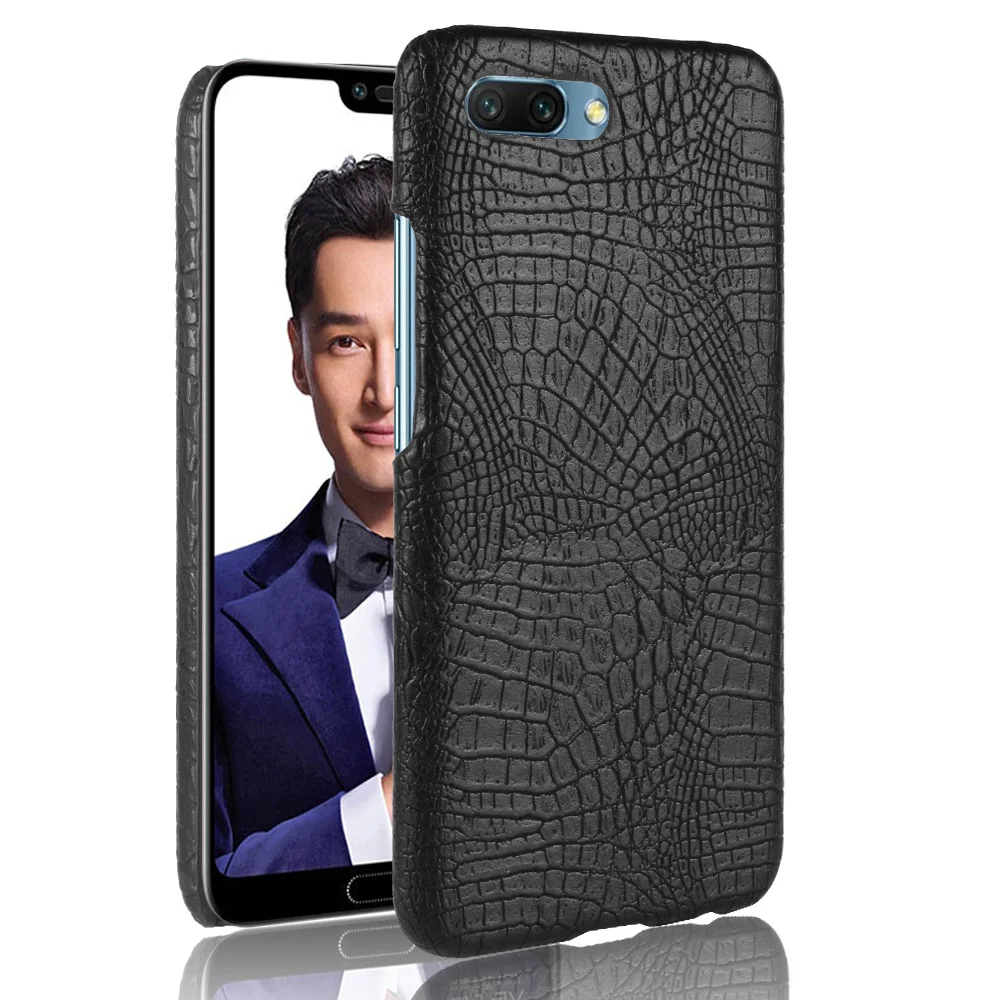 for Huawei Honor 10 Leather Case Luxury Crocodile Skin Pattern Cover Shockproof Hard Back Shell On Mobile Phone Cases Fundas |