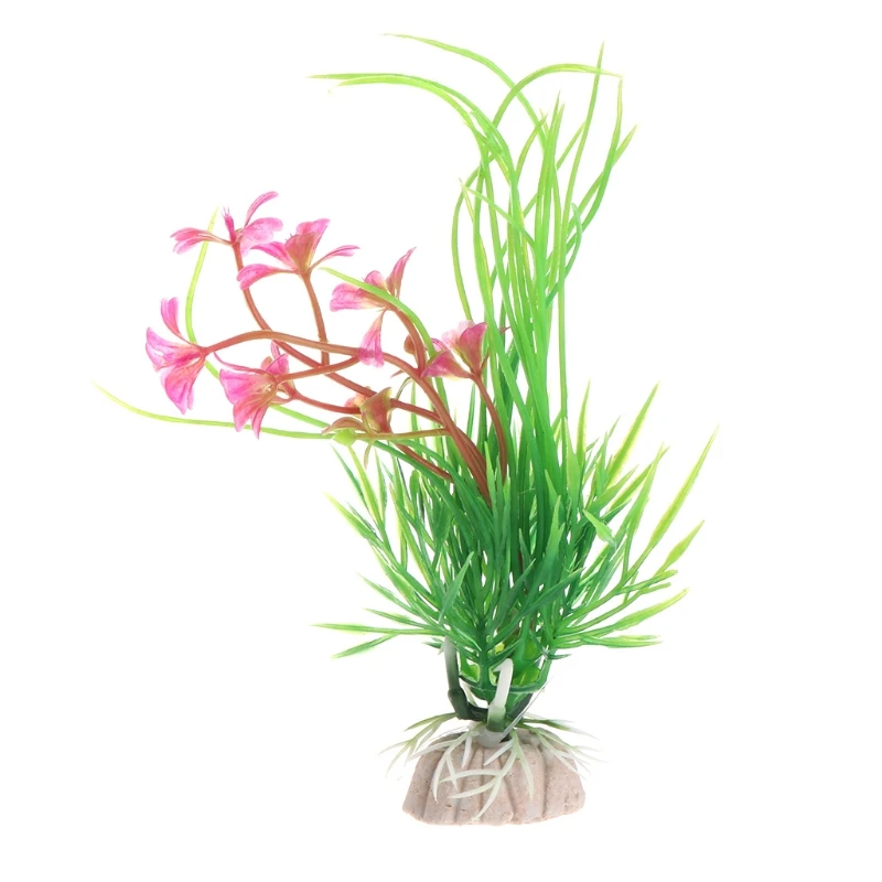 Дизайн Искусственные пластиковые аквариумные растения Трава фон для украшения аквариума
