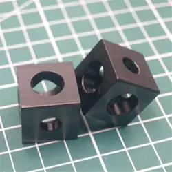 1 шт черный анодированный алюминий угол куба разъем для V-слот Reprap 3D принтер ЧПУ мельница