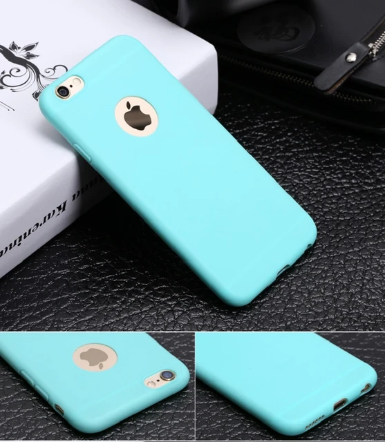 Phone Case For Apple Iphone 6S Case Colorful Silicon With Logo Accessories Soft Cover For Iphone 6s Plus Capa _ - AliExpress Mobile