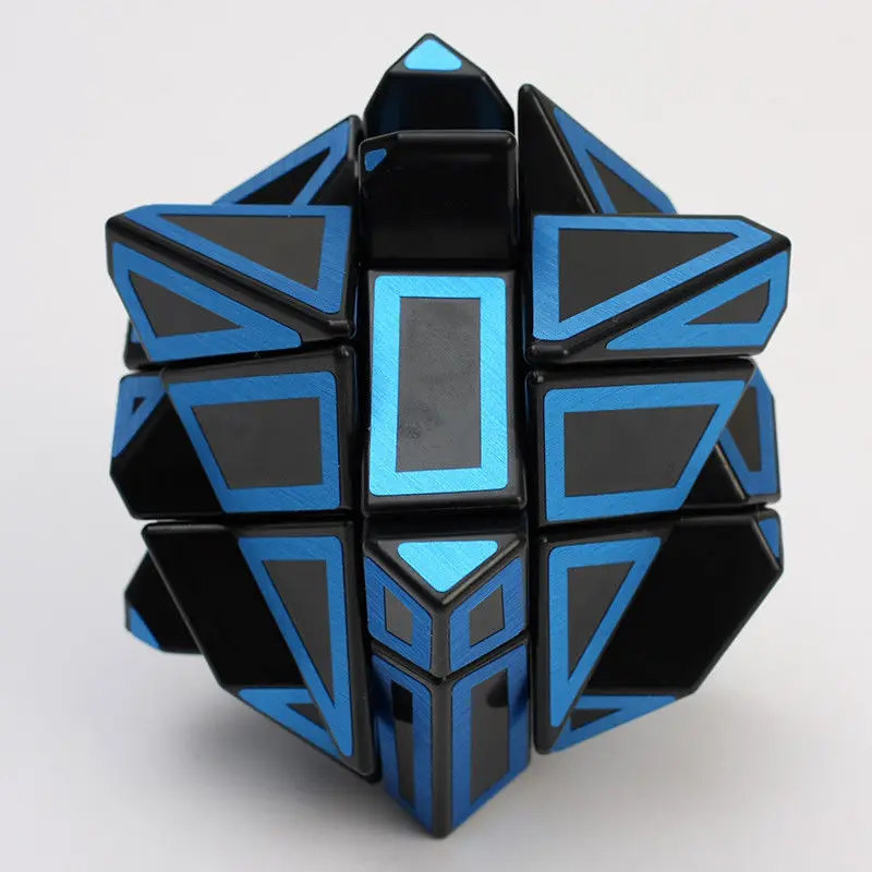 Ghost Ninja 3x3x3 Irregular Magic Cube Twist Puzzle Stickerless Fancy Toys Blue 
