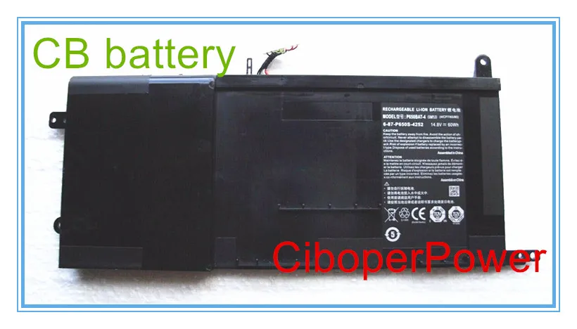 Оригинальное качество Батарея P650BAT-4 P650SA P650SG P651RE P651SG