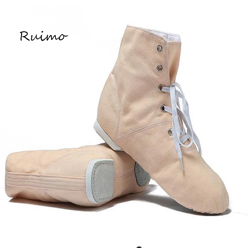 Танцевальная обувь для девочек; высокие Детские парусиновые джазовые сапоги для взрослых; новая обувь для тренировок; Танцевальная обувь с мягкой подошвой; балетки; женская Современная обувь