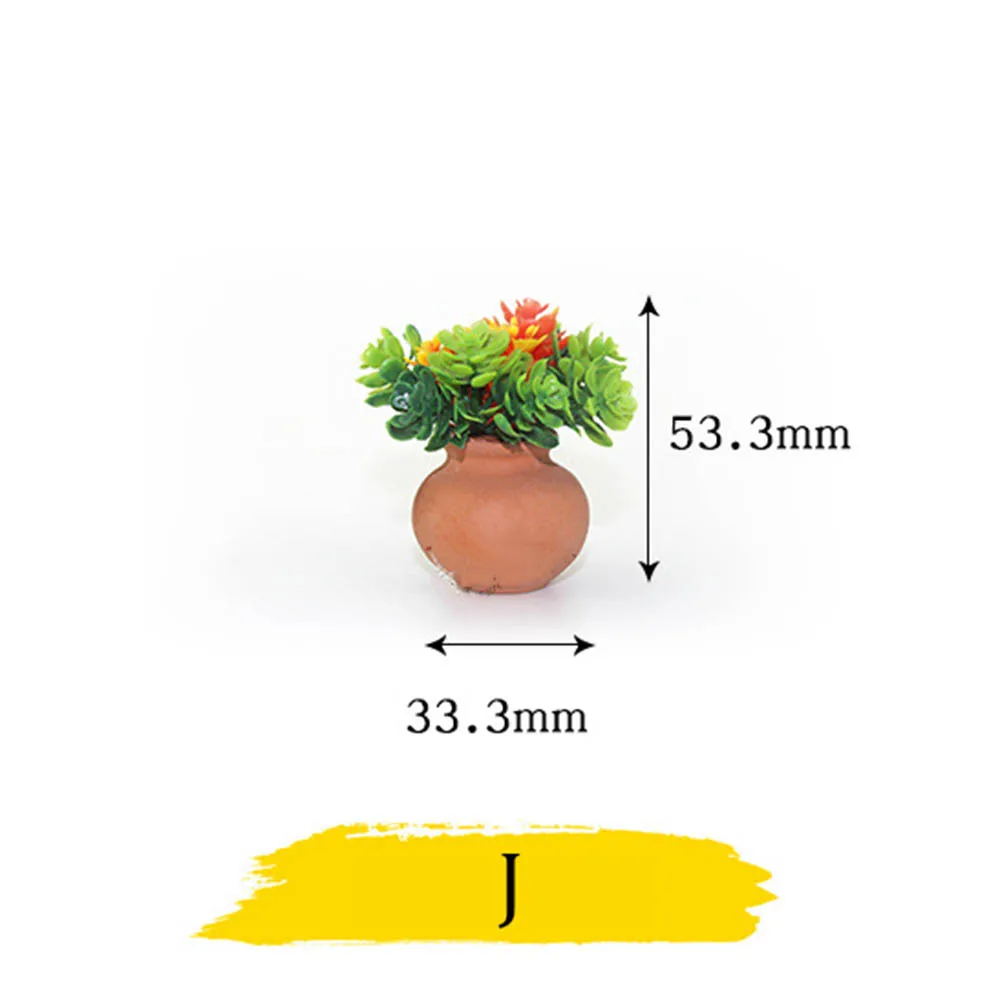 1/12 кукольный домик Миниатюрные аксессуары маленькое растение в горшке Моделирование Цветок модель игрушка украшение для кукольного домика