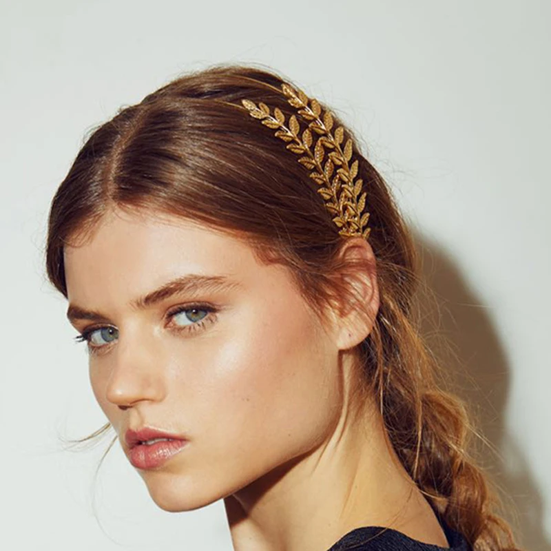 

Coco&willow Designer's Pick Metal Leaf Pattern Hairbands, bridal hairband, Cute Head Jewelry accessories for Women and girls,