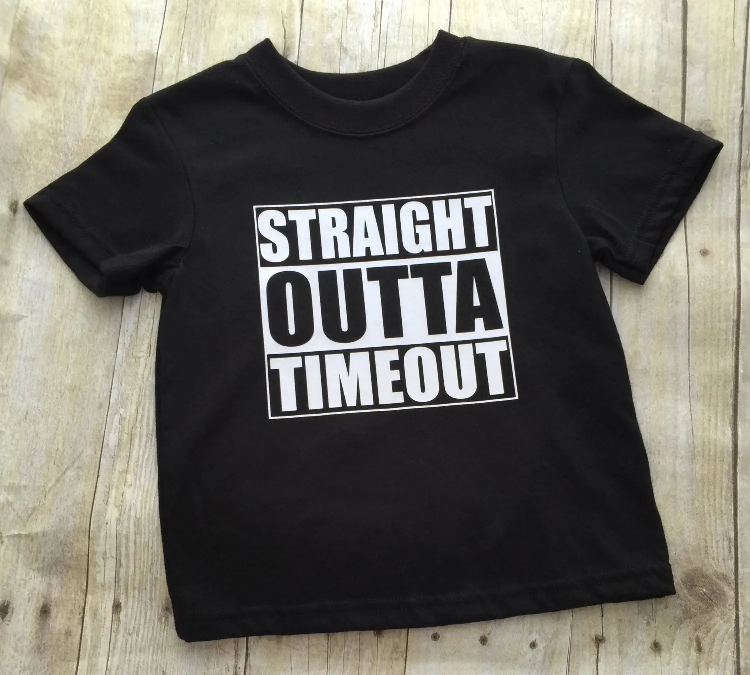 Детская футболка с надписью «Straight Out Timeout» модная футболка унисекс для мальчиков и девочек топы для малышей, крутая футболка для малышей 44T8