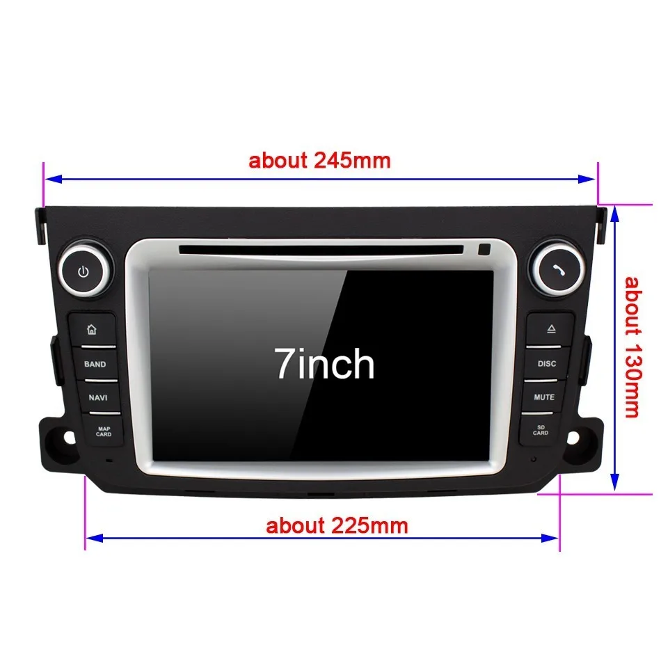 Sale Android 9.0 Unit for Mercedes Benz Smart Fortwo 2011 2012 2013 2014 GPS Radio Stereo Navigator 4+ 64GB IPS DVD Multimedia Player 0