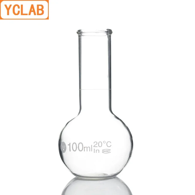 

YCLAB 100mL Volumetric Flask Steel Two Use Bottle Glass with one Graduation Mark Laboratory Chemistry Equipment